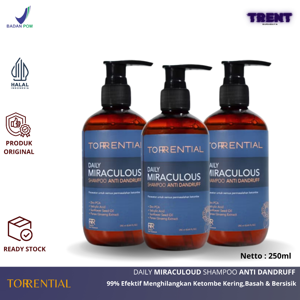 Jual TORRENTIAL Shampoo Anti Ketombe | Daily Miraculous Shampoo Anti