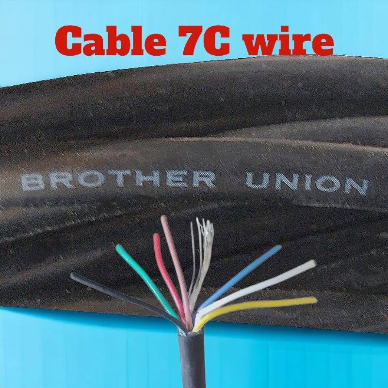 Jual kabel data sensor serabut isi 7c 24awg cable 7c + 1 ground brother ...