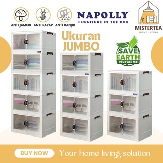 Jual [READY STOCK] NAPOLLY / NAPOLY CONTAINER BOX LIPAT / RAK / LEMARI ...
