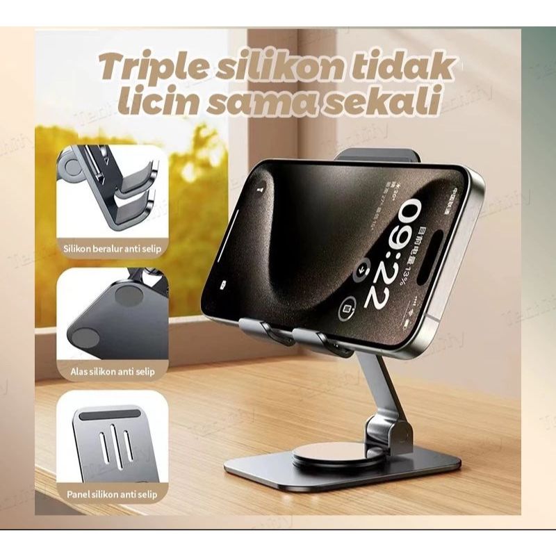 Jual [ COD ] holder hp rotasi 360 derajat cocok untuk hp dan tablet ...