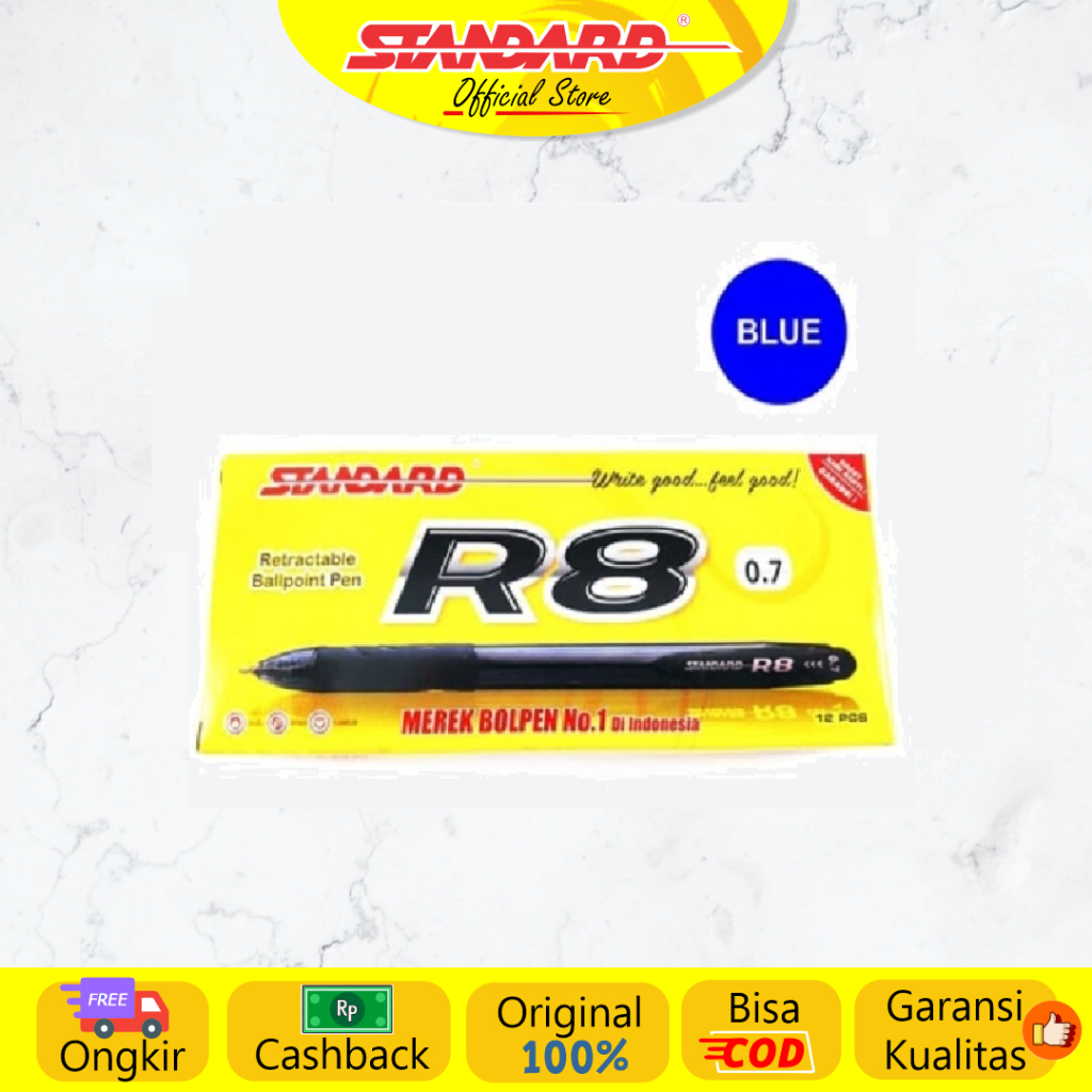 Standard - Pulpen R8 0.7 ( Alat Tulis / Pen / Ballpoint / Pena ) (6)