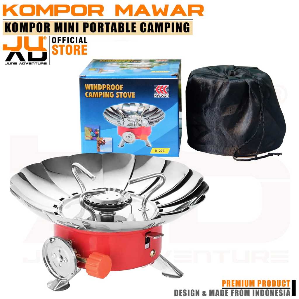 Jual kompor camping windproof mini mawar portable kompor outdoor mini ...