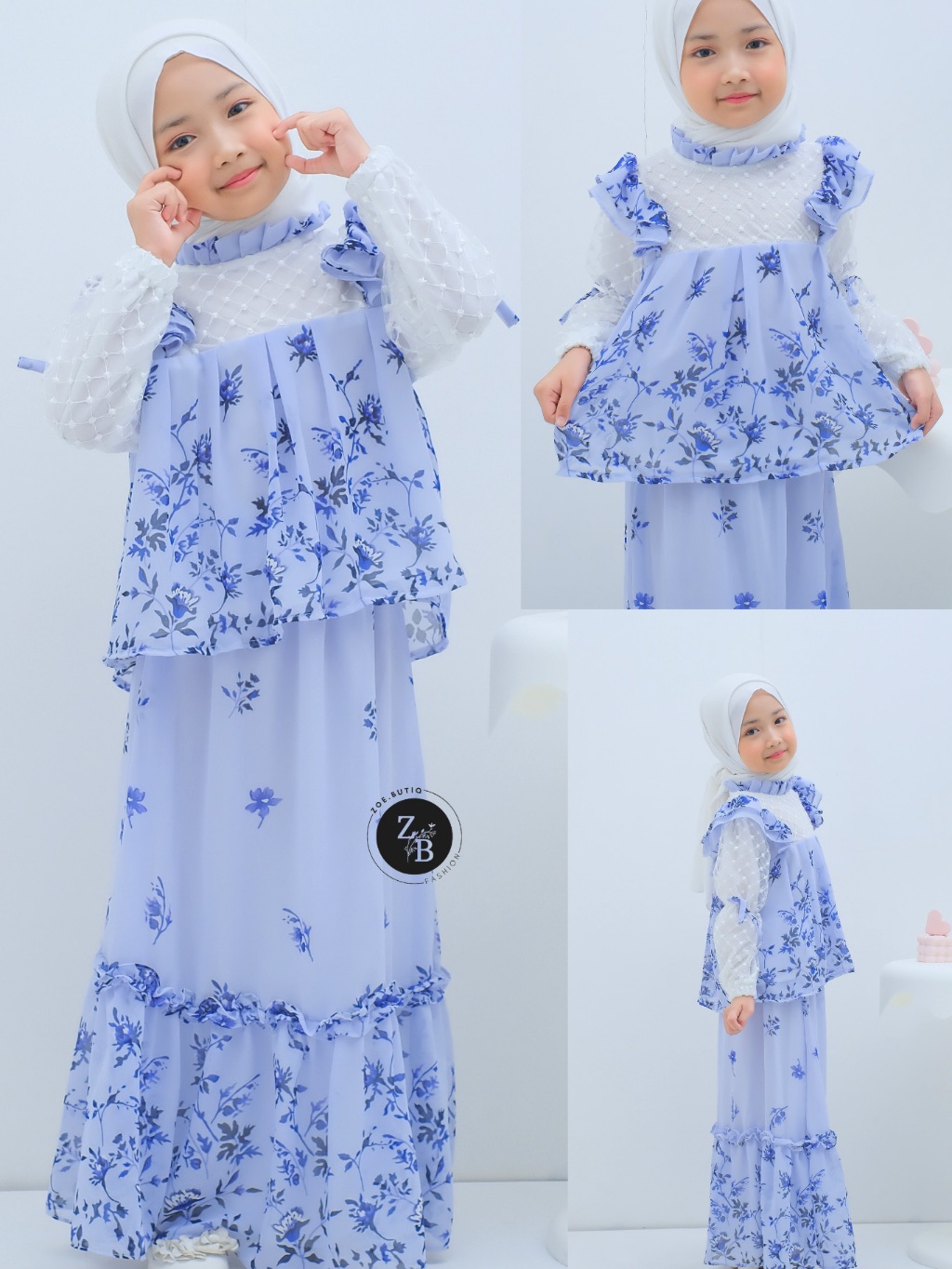 Jual Setelan Rok Gamis Anak Perempuan One Set Atasan dan Rok Terbaru ...