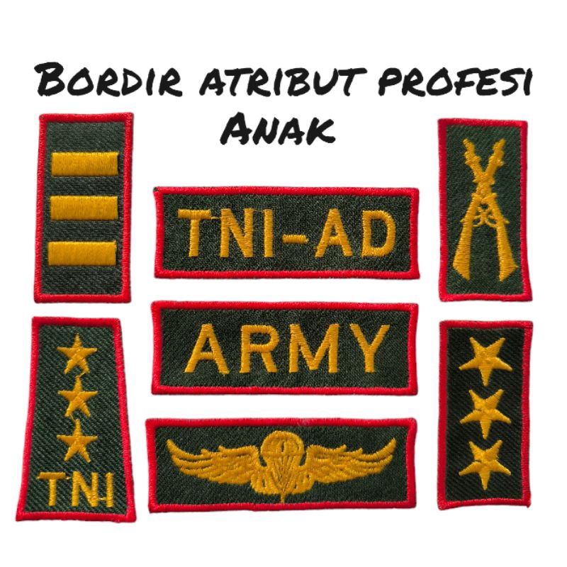Jual BORDIR,BADGE,EMBLEM,ATRIBUT PROFESI ANAK TNI AD | Shopee Indonesia