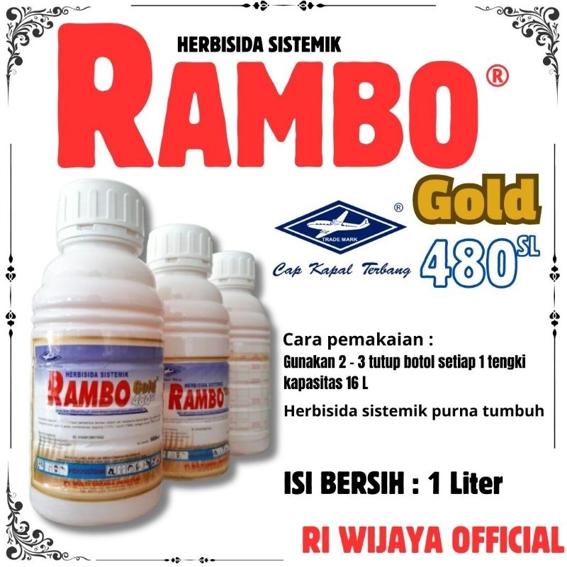 Jual HERBISIDA SISTEMIK/RAMBO GOLD 480 SL/HERBISIDA PURNA TUMBUH ...