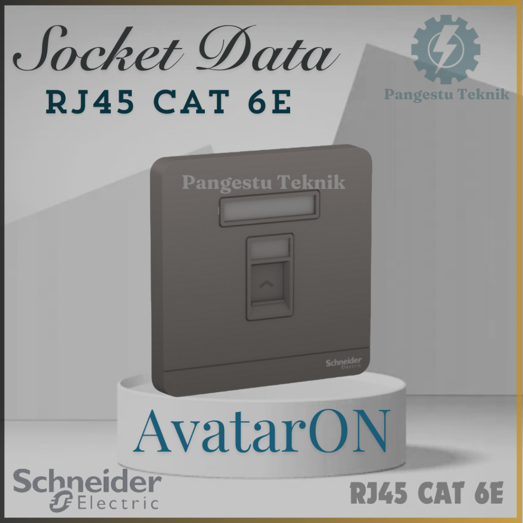 Jual Schneider Data Socket RJ45 CAT6E / AvatarOn GREY | Shopee Indonesia