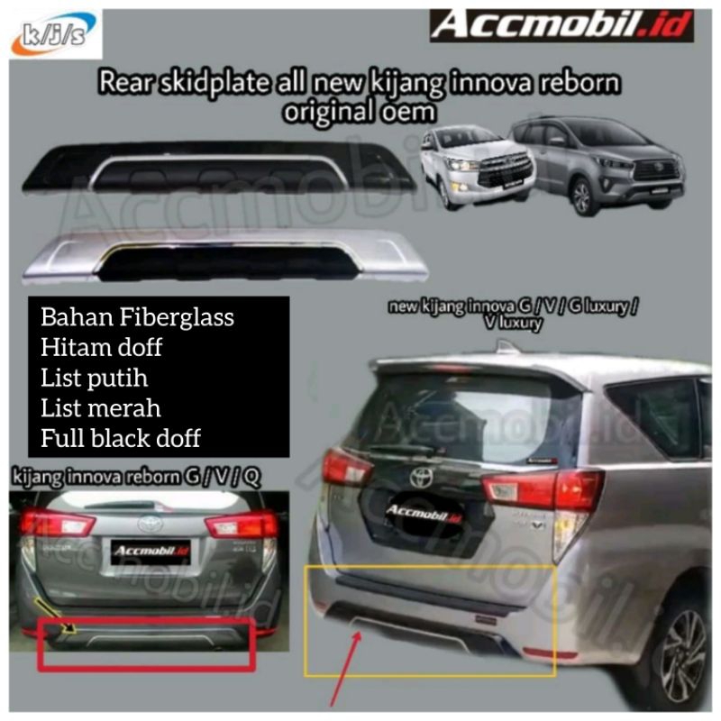 Jual Diffuser | Defuser pengaman bemper belakang all new kijang inova ...