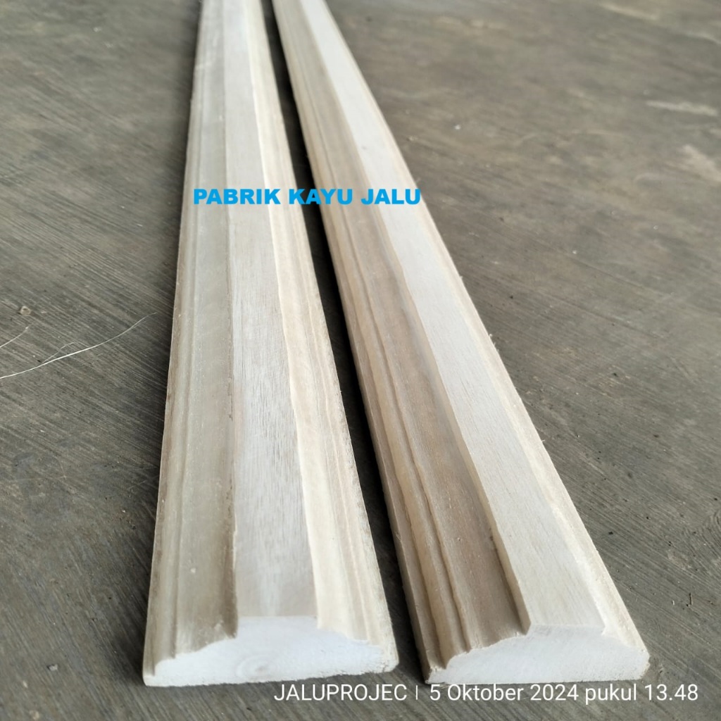 Jual List Profil Kayu Wall Moulding Wall Panel Kayu Tebel 2 cm Lebar 5 ...