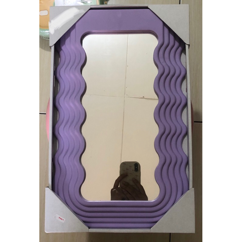Jual pre order jam warna ungu, wall mirror informa warna ungu | Shopee ...