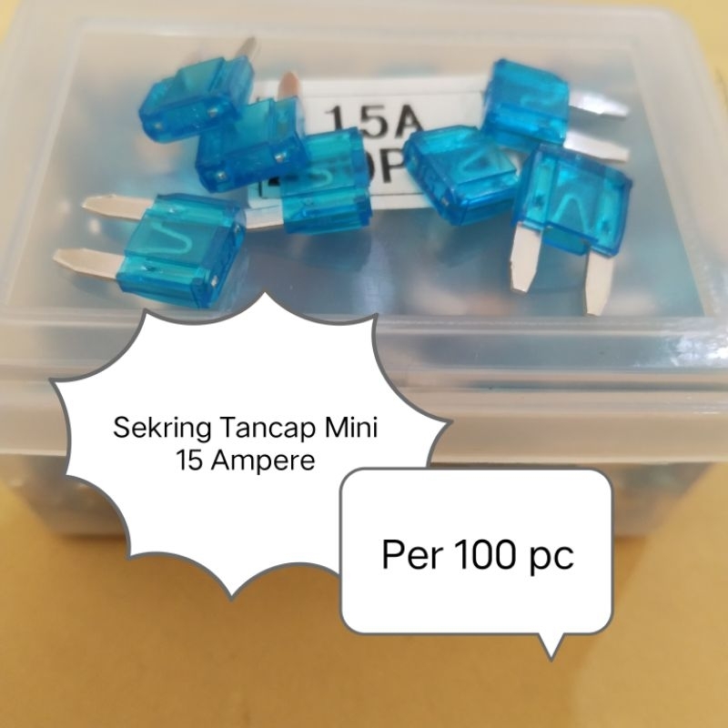 Jual Sekring tancap mini 15 Ampere per 100 pc | Shopee Indonesia