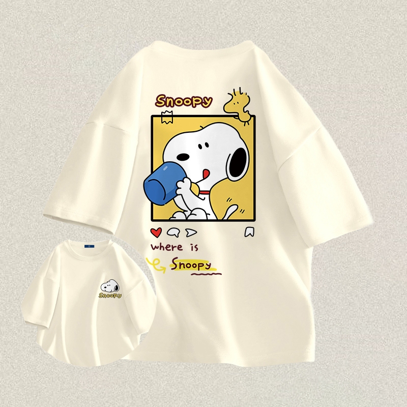 Jual Renelle T Shirt Snoopy Story Kaos Oversize Pria Baju Atasan Wanita