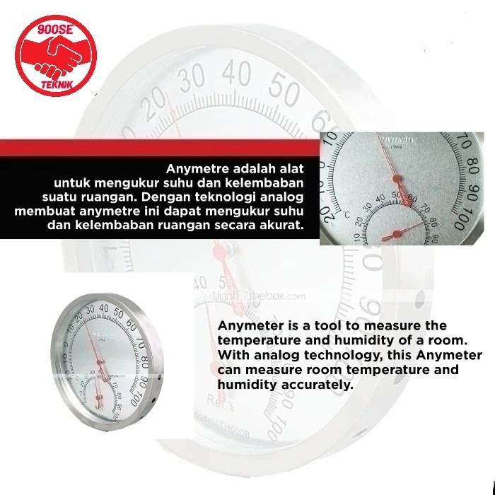 Jual Anymetre Anymeter TH 600B | Thermometer Hygrometer | Shopee Indonesia