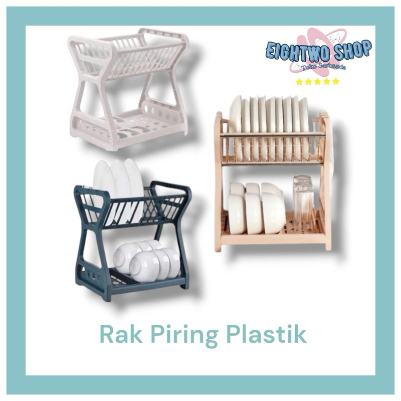 Jual Rak Piring Plastik 2 Susun / Wadah Tempat Pengering Cuci Susun ...