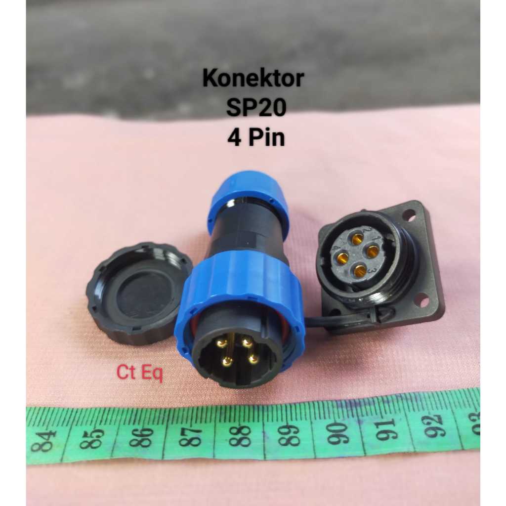 Jual Konektor SP20 4 Pin Plug n Socket IP68 Panel Mount konektor Steker ...