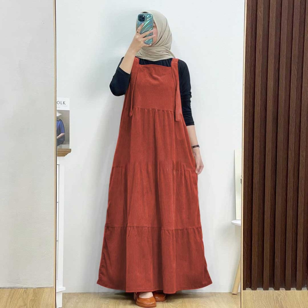 Jual [KIARA] OVERALL OUTER ROK SUSUN BKK CURDORY CORDUROY Shopee