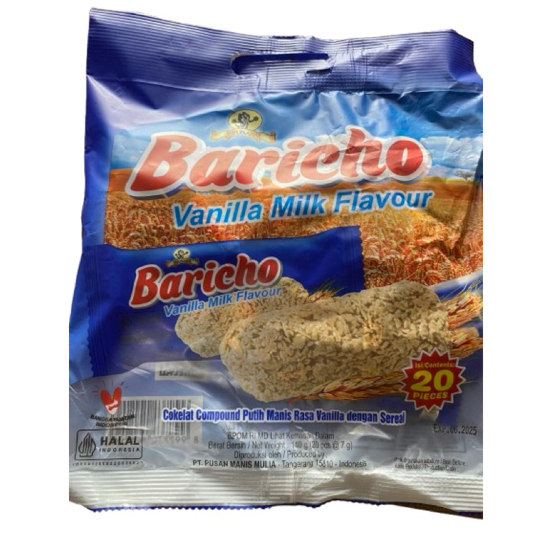 Jual Baricho Milk Flavour 3 Varian Rasa 140 gr (isi 20 pcs/bks ...