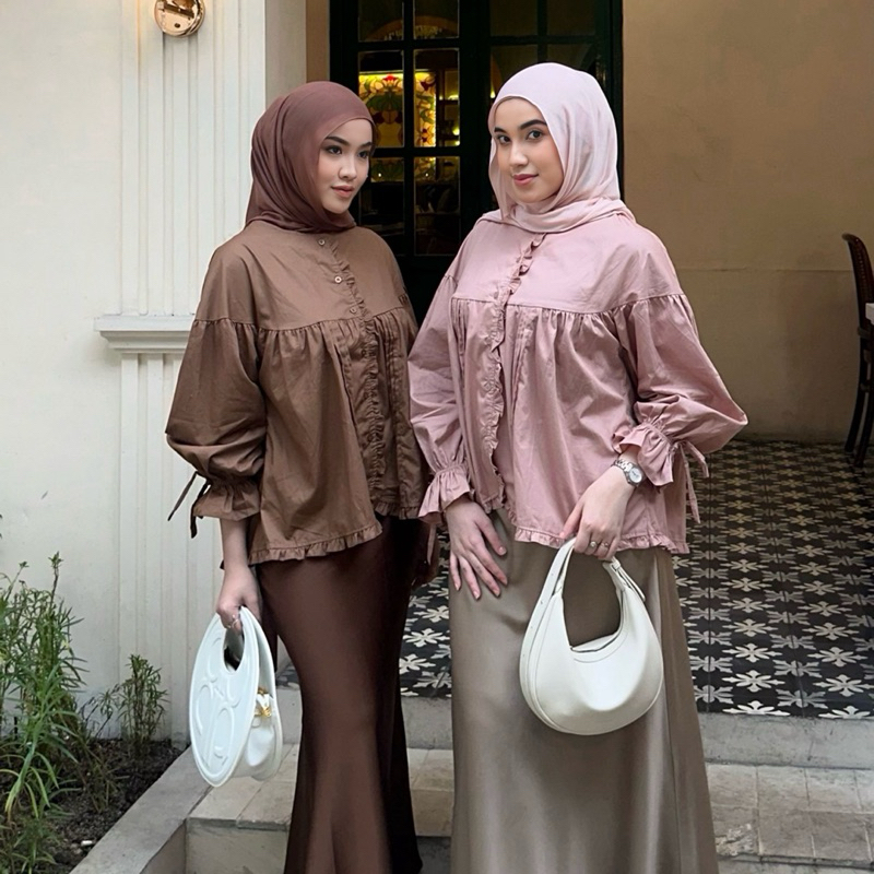 Jual NIONY - YELLOWFACY || (Kode 627) Baju Wanita Panjang Katun Poplin ...