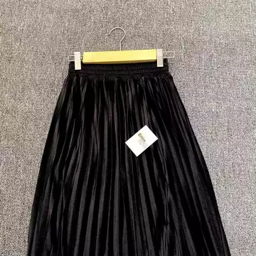 Rok Plisket Bludru Velvet Import Premium Panjang Casual