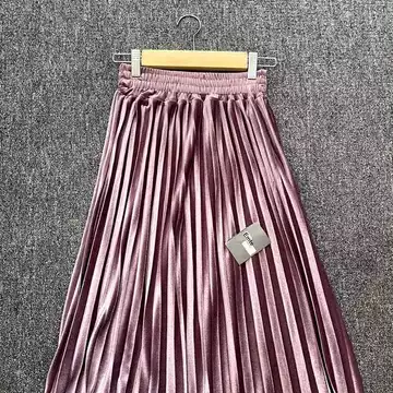 Rok Plisket Bludru Velvet Import Premium Panjang Casual