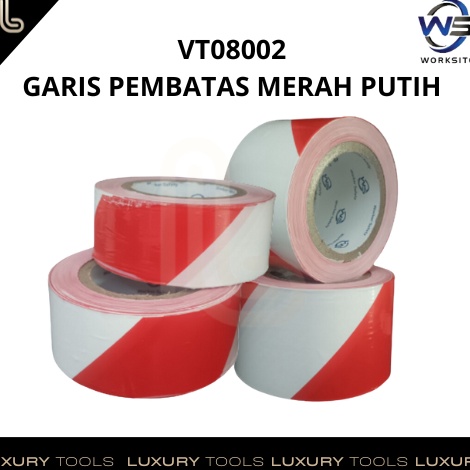 Jual Police Line Merah Putih Tanpa Lem Garis Merah Putih Barricade Tape ...