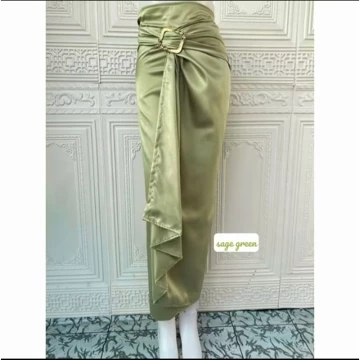 Rok Lilit Satin Kebaya Polos Rok Wisuda Bawahan Wanita