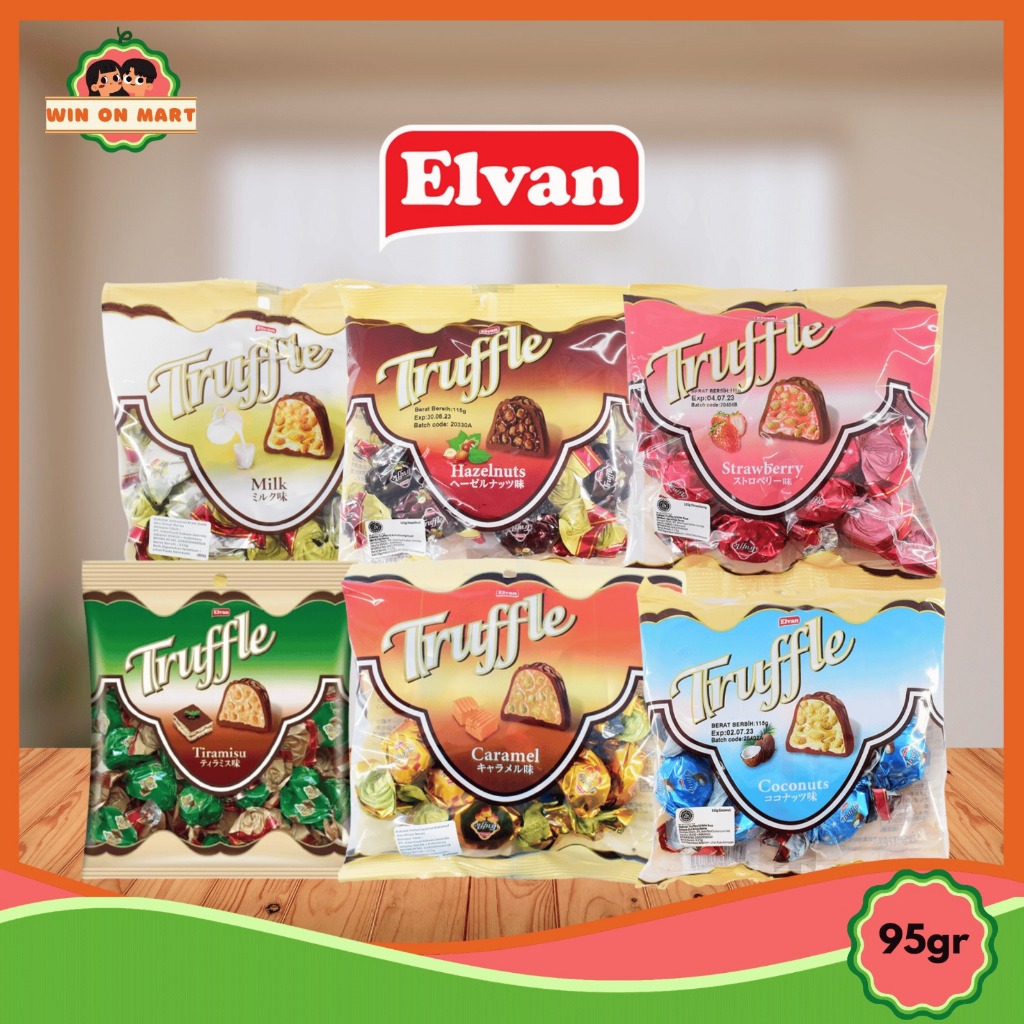 Jual Elvan Truffle Chocolate Cokelat 115g Hazelnut Strawberry