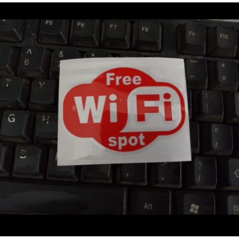 Jual Cutting Sticker Free Wifi Spot 7cmx5cm | Shopee Indonesia