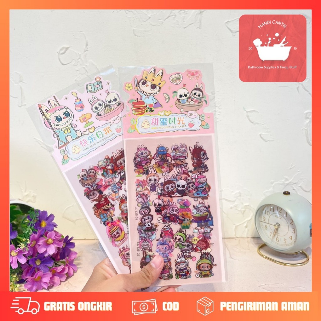 Jual STIKER LABUBU ISI 3 LEMBAR 66 TEMPELAN LABUBU STICKER ST-1541 SZ ...