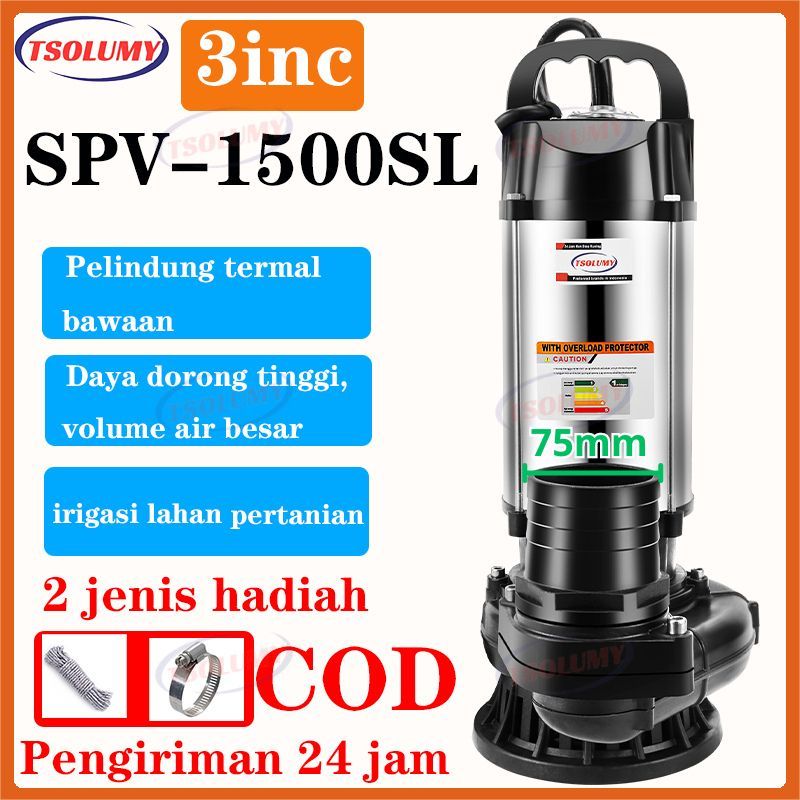 Jual Tsolumy Pompa Celup Air Kotor SPV-1500SL 3inch Mesin Pompa Air