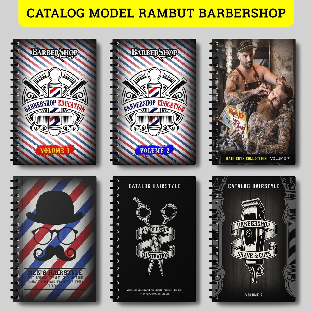 Jual KODE E93J Buku Barbershop Katalog Model Rambut Pria Edisi Paling ...