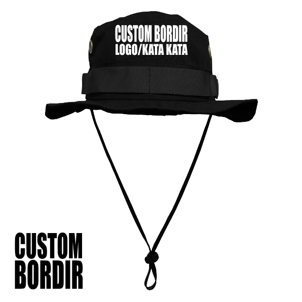 Jual Topi Rimba Model Custom Bordir Logo / Kata Kata Premium ...