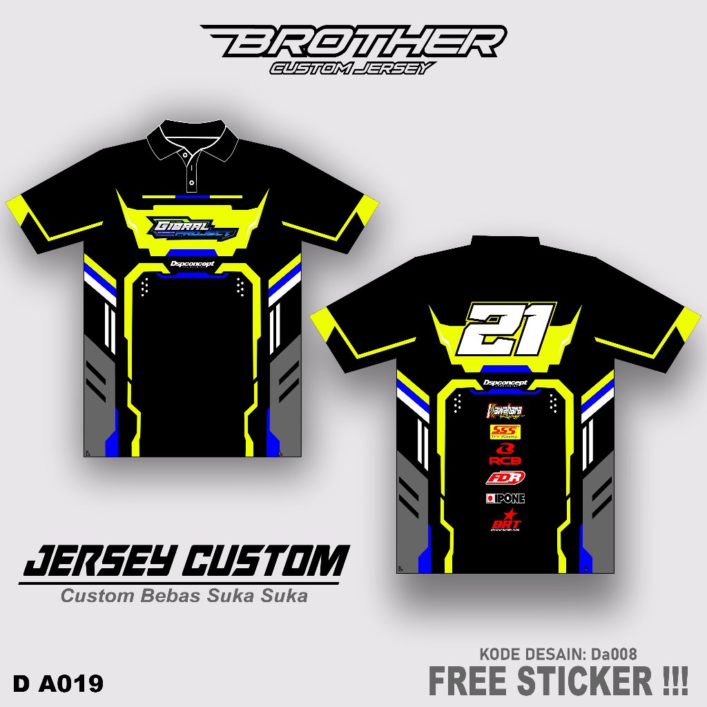 Jual Custom Jersey Racing Full Printing, Bisa Ubah Nama Dan Nomor ...