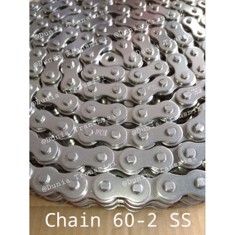 Jual Roller Chain RS 60-2 Stainless Steel / RS 60 Duplex SS / Rantai ...