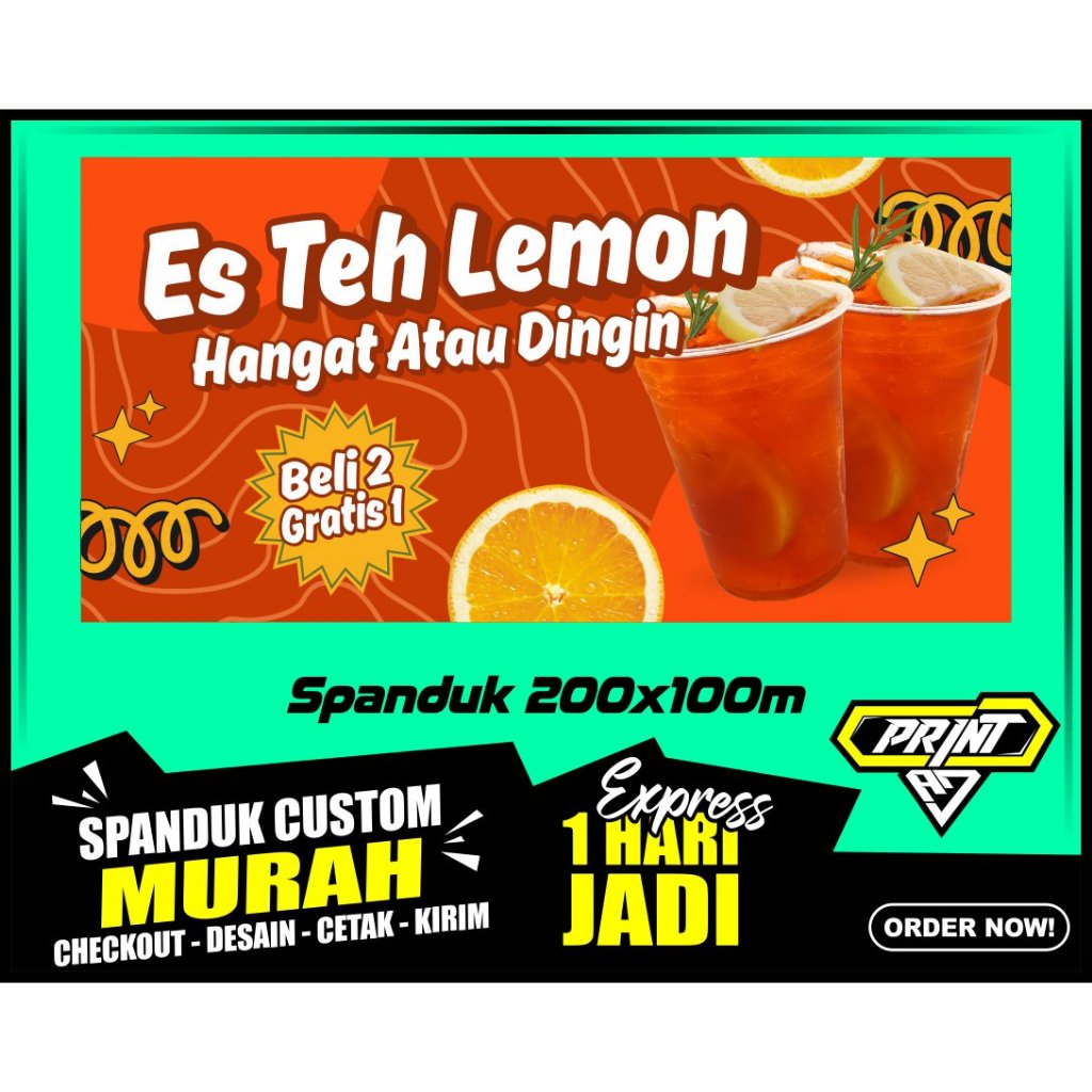 Jual Banner ES LEMON, Spanduk ES LEMON 200x100 cm, COD, BannerES LEMON ...