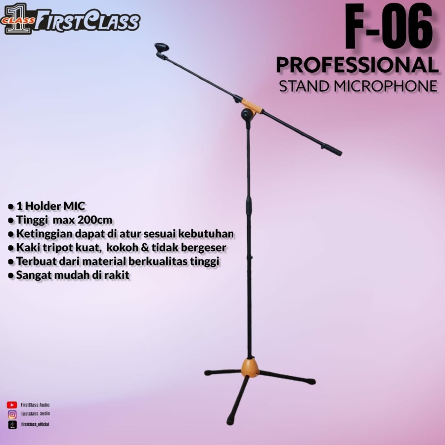 Jual Stand Mic Microphone Mikrofon Standing Mic Tripod Mic Full Besi ...