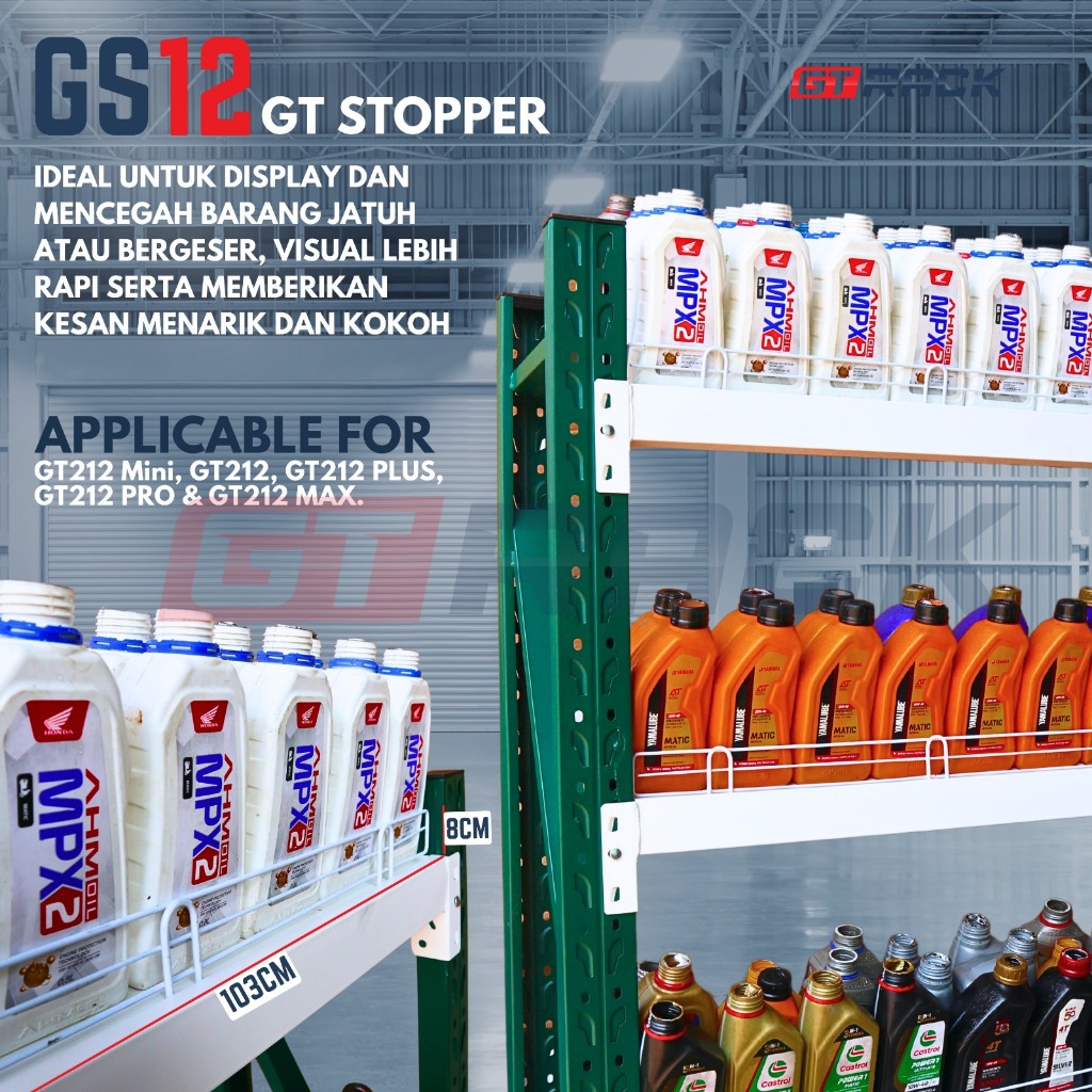 Jual GT STOPPER GS12 GT RACK 1.2 METER - PAGAR PEMBATAS BESI RAK GUDANG ...
