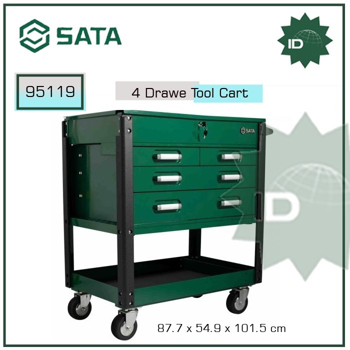 Jual Trolley 4 Laci 95119 Sata 4 Drawer Tools Cart | Shopee Indonesia