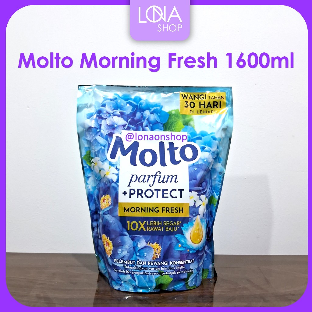 Jual Molto Morning Fresh Pelembut Dan Pewangi Pakaian All In 1 Blue 1 ...