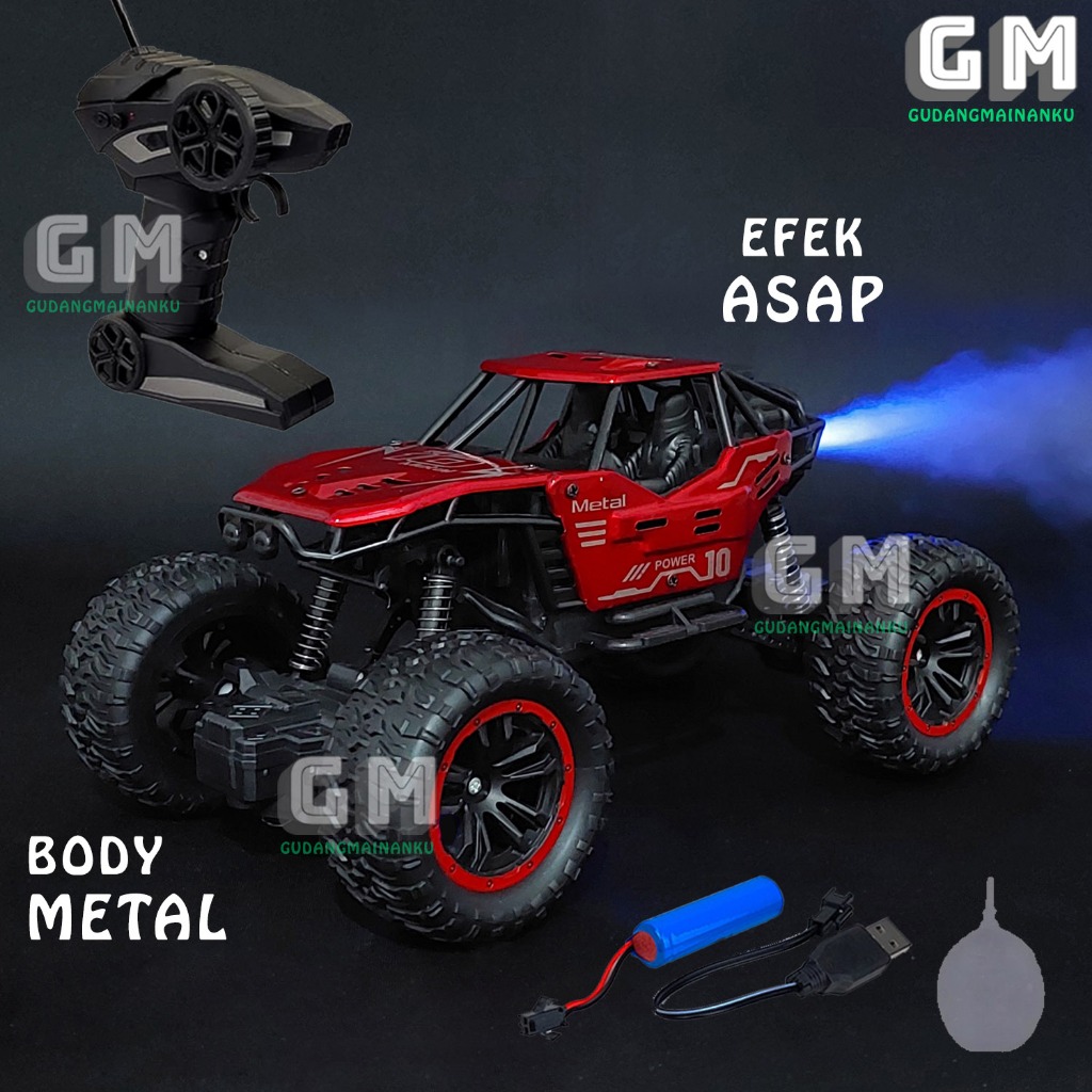 Jual Mobil RC Remote Control Spray Asap body metal ROCK CLIMBER CRAWLER ...