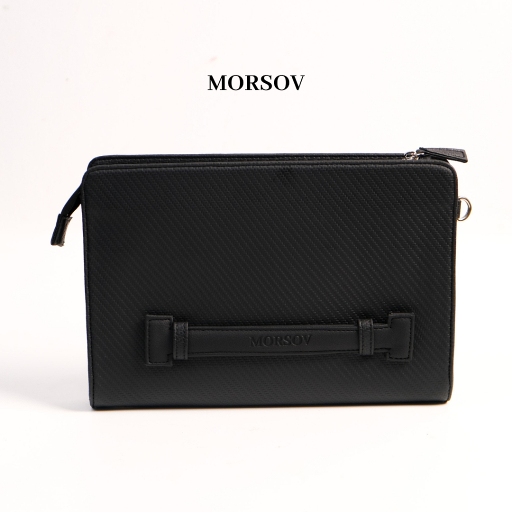 Jual MORSOV Carbon Leather Clutch | Tas Genggam Pria | Tas Tangan Pria ...