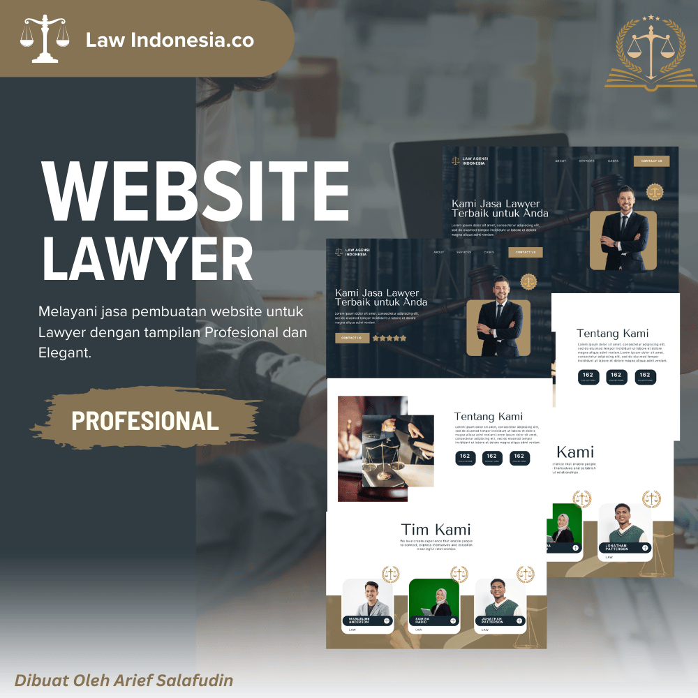 Website Lawyer - Domain Hosting 1 Tahun - Optimasi Google Dasar - Web Advokat - Web Konsultan Hukum - Jasa Buat Web Firma Hukum - Jasa Pembuatan Website Legal - Website Pengacara