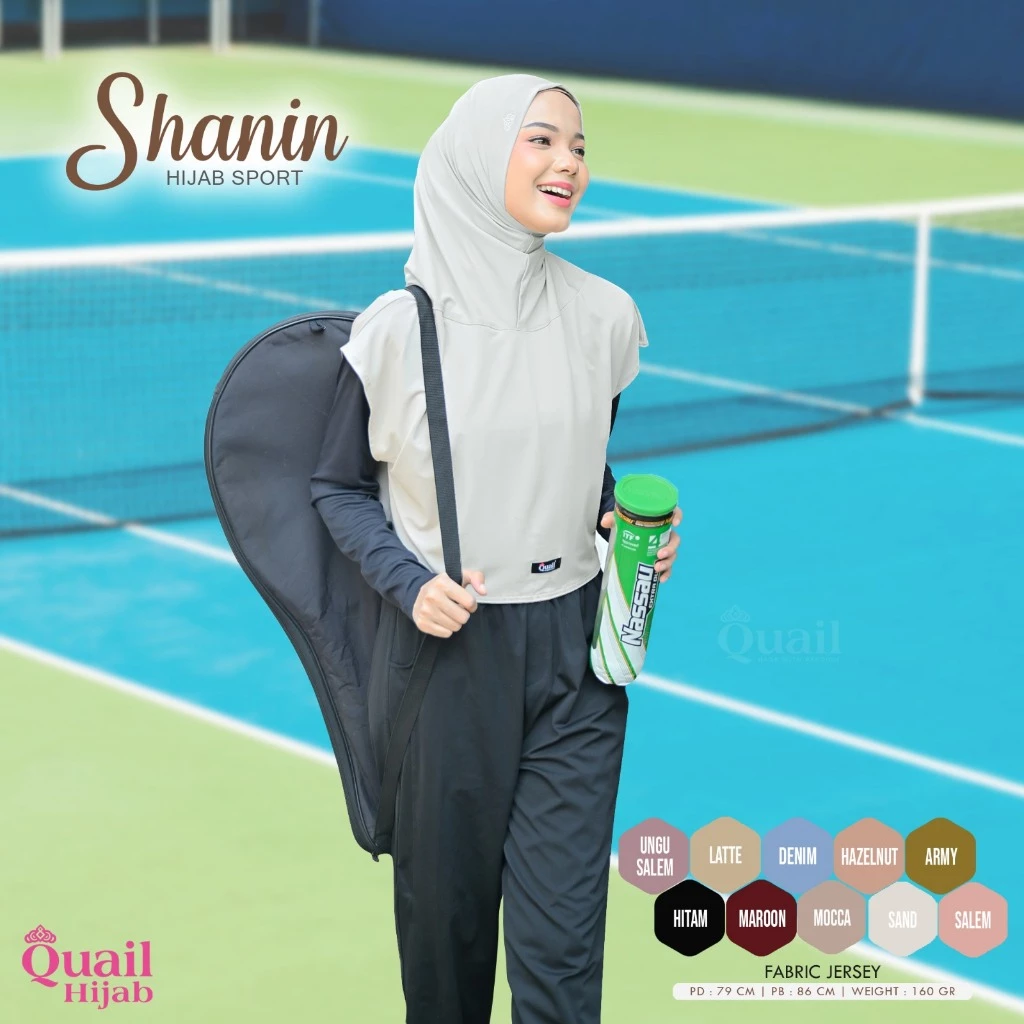 Hijab Quail Shanin Jilbab Sport dan Baju Muslim untuk Olahraga