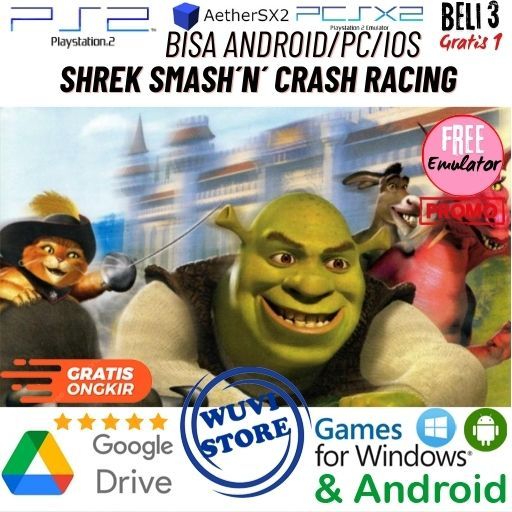 Jual PS 2 Shrek Smash´n´ Crash Racing | Bisa di PC / Android / IOS Plus ...