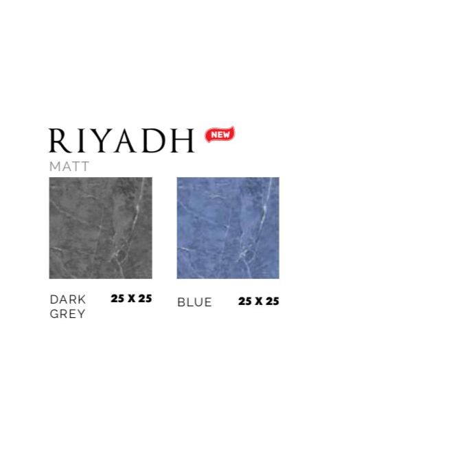 Jual ASIA TILE FLOOR TILE RIYADH MATT DARK GREY & BLUE 25X25 | Shopee ...