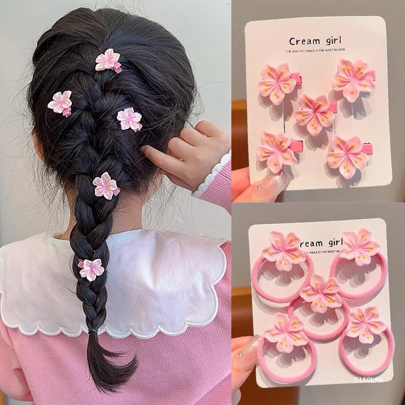 Jual Jepit Karet Rambut Anak Model Pink Sakura | Shopee Indonesia