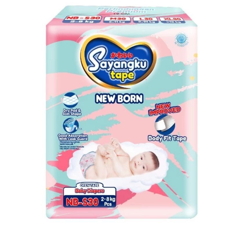 Jual SAYANGKU TAPE Popok Perekat Bayi New Born S30 | Shopee Indonesia