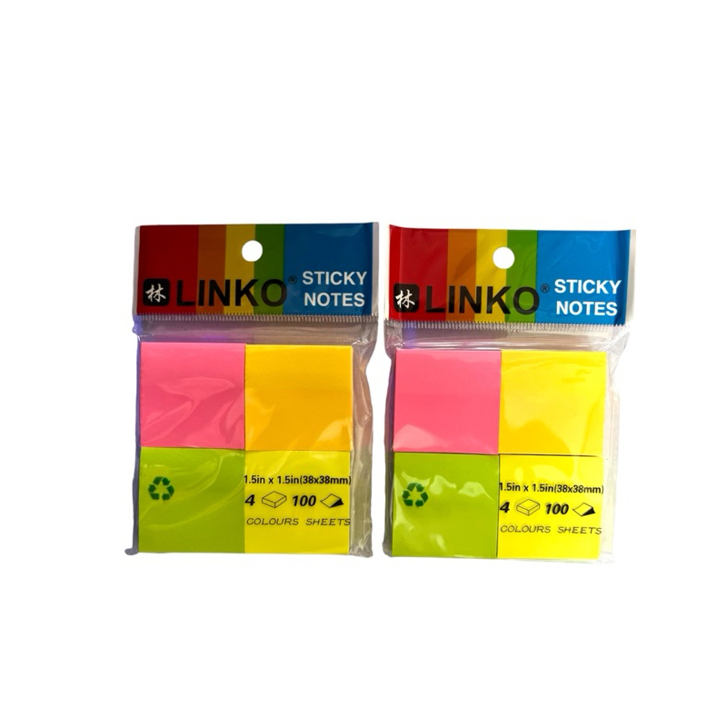 Jual STICKY NOTE ( 38x38mm ) 4 Warna [ SN-112 ] LINKO | Shopee Indonesia