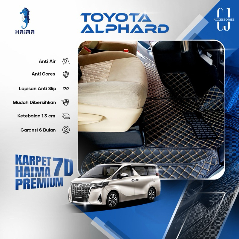 Jual Karpet Mobil HAIMA Premium TOYOTA Alphard full 7D 2003 - 2024 ...