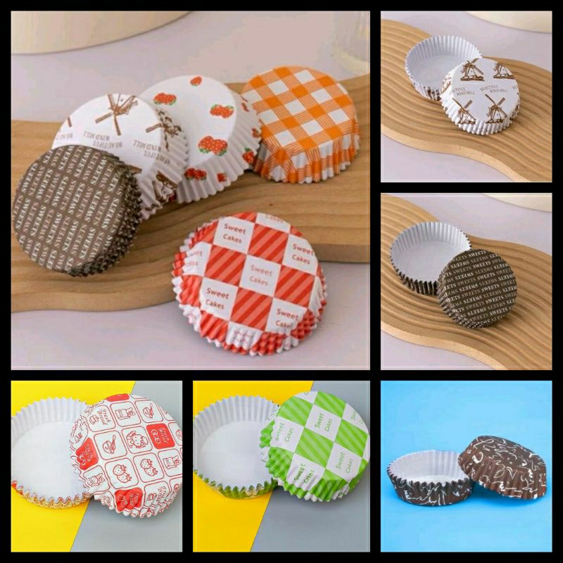Jual paper cup roti/paper cup case roti kertas roti isi 200 pcs bentuk ...