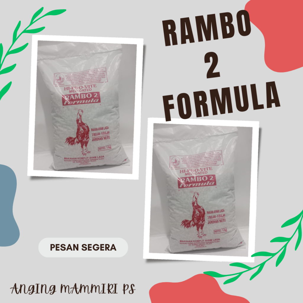 Jual RAMBO 2 FORMULA 1 KG (Pakan ayam Laga) | Shopee Indonesia